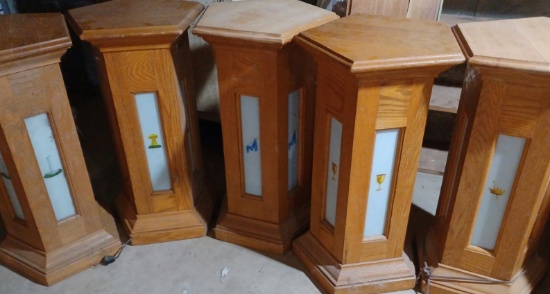 Eastern Star Pilars w/Frosted Glass Panel