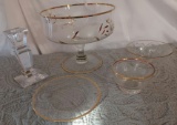 Glassware w/Gold Highlights