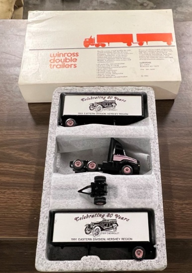 Semi Toy Truck w/Double Trailers