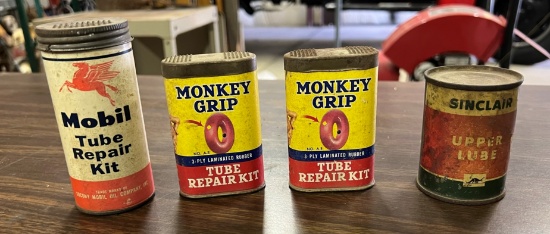 Monkey Grip, Mobil, and Sinclair Cans