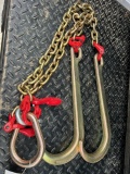 Grade 70 Chain Sling w/2 J Hooks