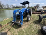 NH TN75 Tractor w/Loader and Hay Spear