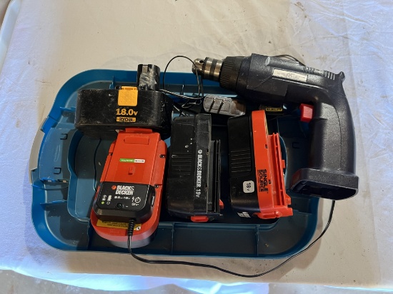 Cordless Batteries and Drill