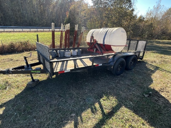 16' Utility Trailer w/Gate and Dovetail (NO Contents)