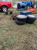 Trailer Drop Axles w/Wheels (2)