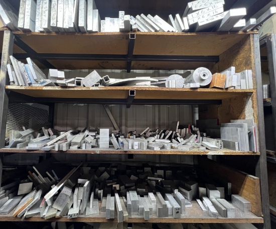 4 Shelves of Aluminum Pieces