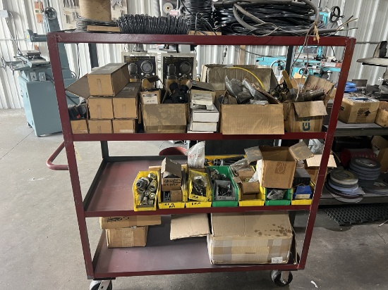 2x4 Red 4 Tiered Cart (NO Contents)