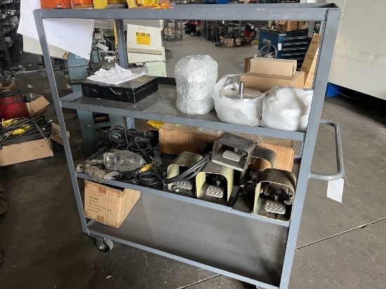 2x4 Gray 4 Tiered Cart (NO Contents)
