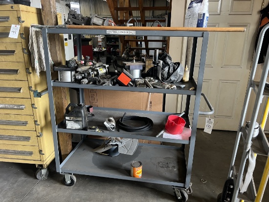 2x4 Gray 4 Tiered Cart (NO Contents)