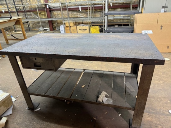 Wood-Top Shop Table