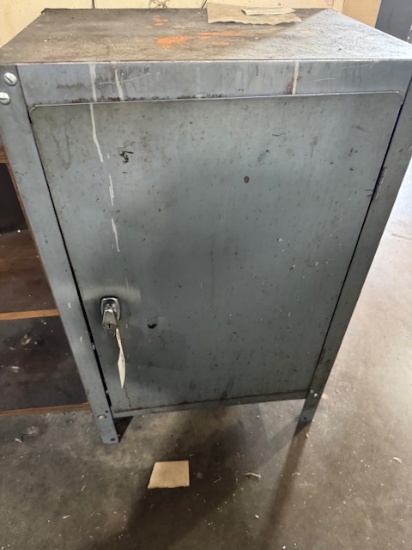 Metal Cabinet w/ Contents