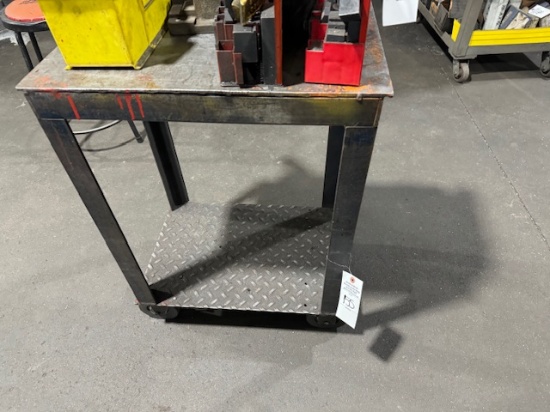 16x24 Metal Table on Wheels