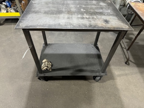 24x36 Metal Table on Wheels (needs casters)