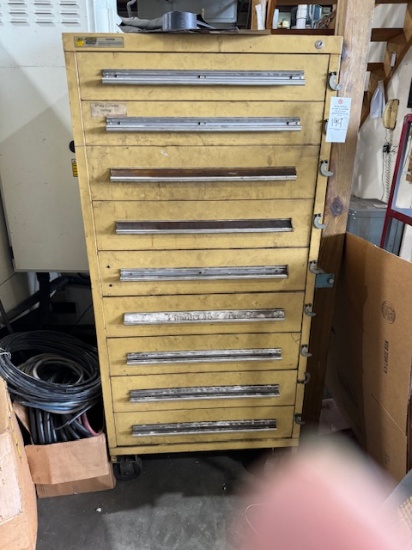 9 Drawer Tool Cabinet w/Contents