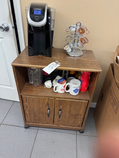 Coffee Maker and cabinet