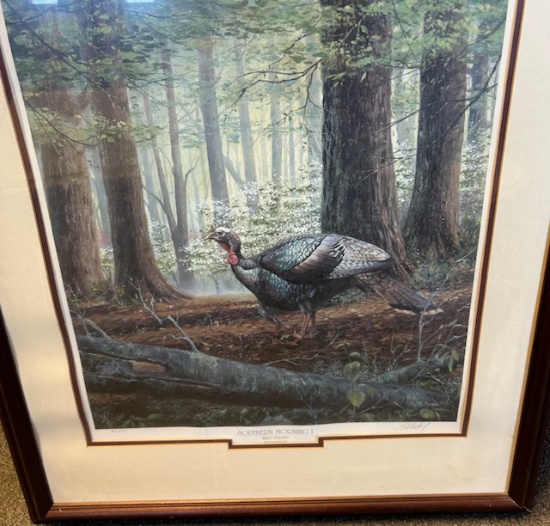 Ralph McDonald "Southern Morning-Wild Turkey" Picture in Frame