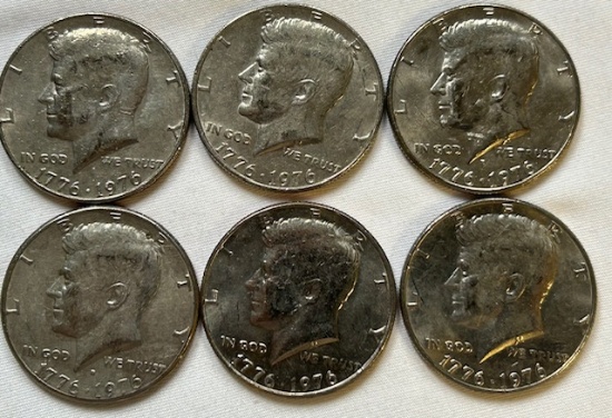 Kennedy Bicentennial Half Dollars (6)