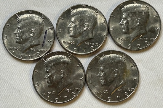 1978 Kennedy Half Dollars (5)