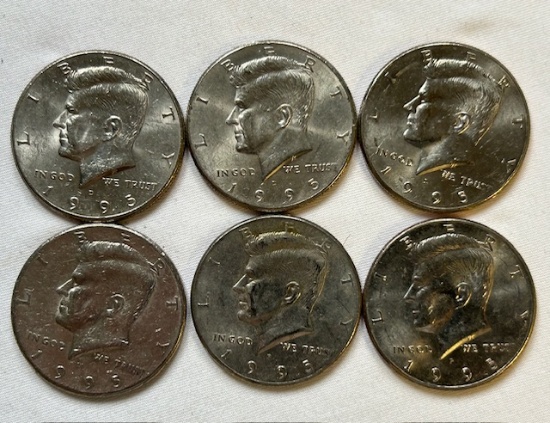 1995 Kennedy Half Dollars (6)