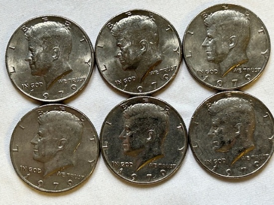 1979 Kennedy Half Dollars (6)