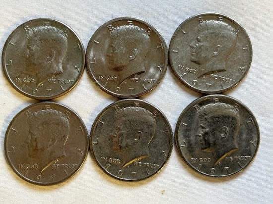 1971 Kennedy Half Dollars (6)