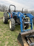 2000 NH TN70 Tractor w/Bushhog Loader