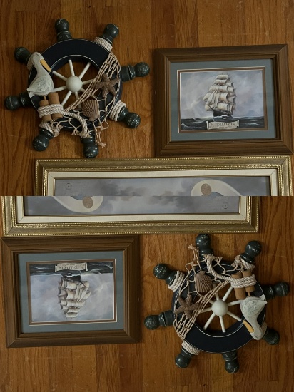 Framed Nautical Prints, Decor, and Framed Puzzle of Under the Ocean