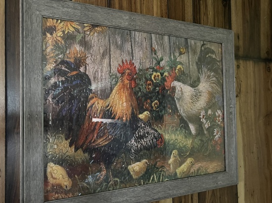 Framed Canned Food and Chicken Puzzles