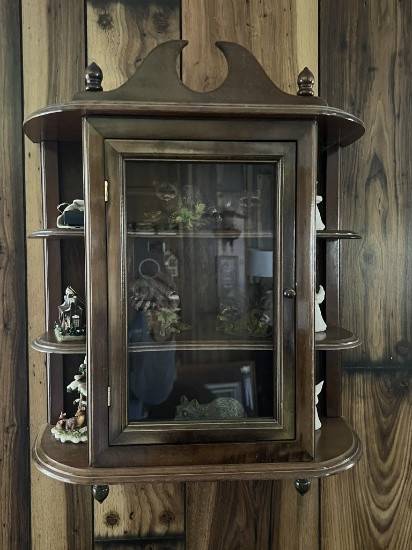 Wall Display Cabinet w/ Figurines