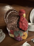 Turkey Cookie Jar and Bear Cookie Jar w/Salt and Pepper Shakers