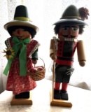 Steinbach Mountain Climber and Mrs. Frau Gertrude Apple Lady Nutcrackers