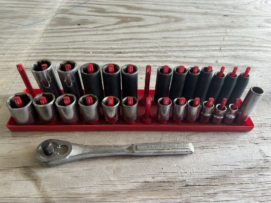 Misc. Sockets w/Craftsman Ratchet (26 pcs)