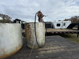 Round Steel Diesel Tank w/Hand Pump