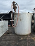 Round Steel Diesel Tank w/Hand Pump