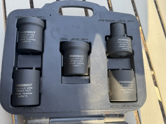 Powerbuilt 5pc Spindle Nut Socket Set