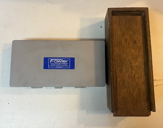 Fowler Gage Balls, Indicator Holder, & Starrett Square Set