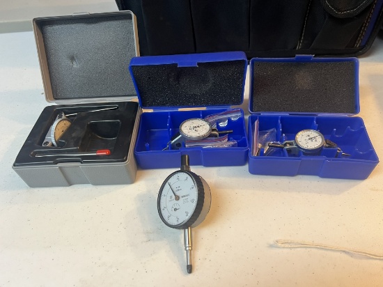 Fowler X-Test Indicators (2), Interapid Indicator, & Mitutoyo Indicator