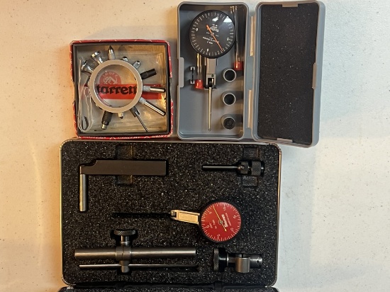 Starrett Indicator w/Different Tips and Holder & Brown & Bestest Indicator