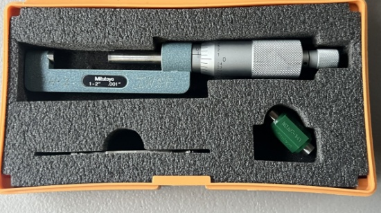 Mitutoyo Mic, Micrometer, & Digital Brown and Sharp Calipers