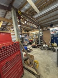 A Frame Hoist on Dollys w/2 Ton Hoist
