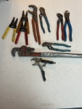 Channel Locks, Side Cutters, Wire Strippers, & Pipe Wrench