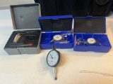 Fowler X-Test Indicators (2), Interapid Indicator, & Mitutoyo Indicator