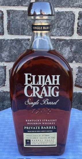 Elijah Craig 11 Year Old Single Barrel Kentucky Straight Bourbon Whiskey