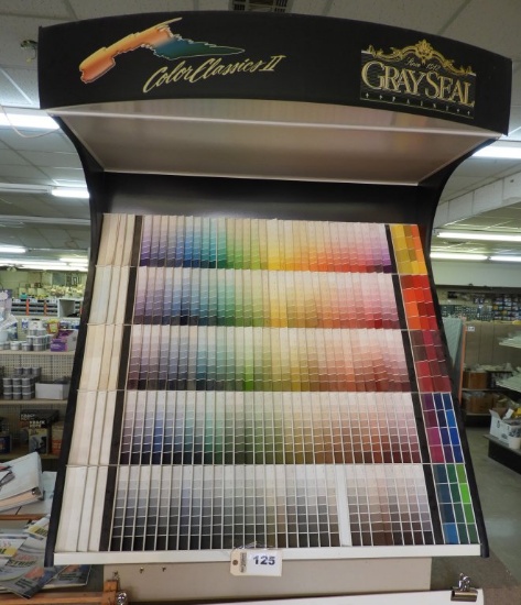 Display item for Gray Seal Paints color choices
