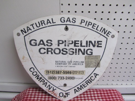 Natural Gas Pipeline sign, 14X16