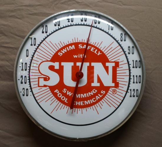 Sun Swimming Pool Chemicals Round Thermometer