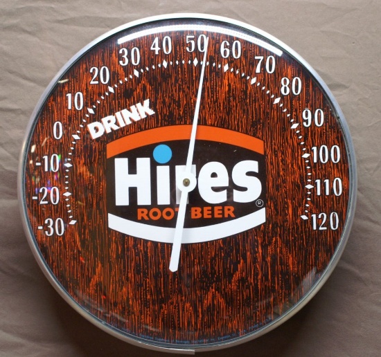 Hires Rootbeer Round Thermometer 12" Dia.