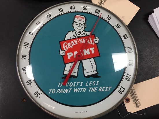 Gray Seal Paint thermometer, 12" dia