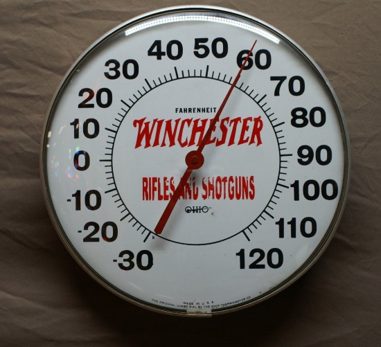 Winchester Round Thermometer 12" Dia.