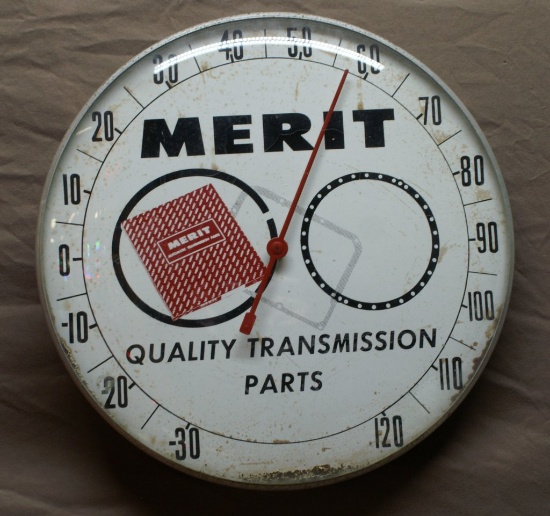 Merit Transmission Parts Round Thermometer 12" Dia